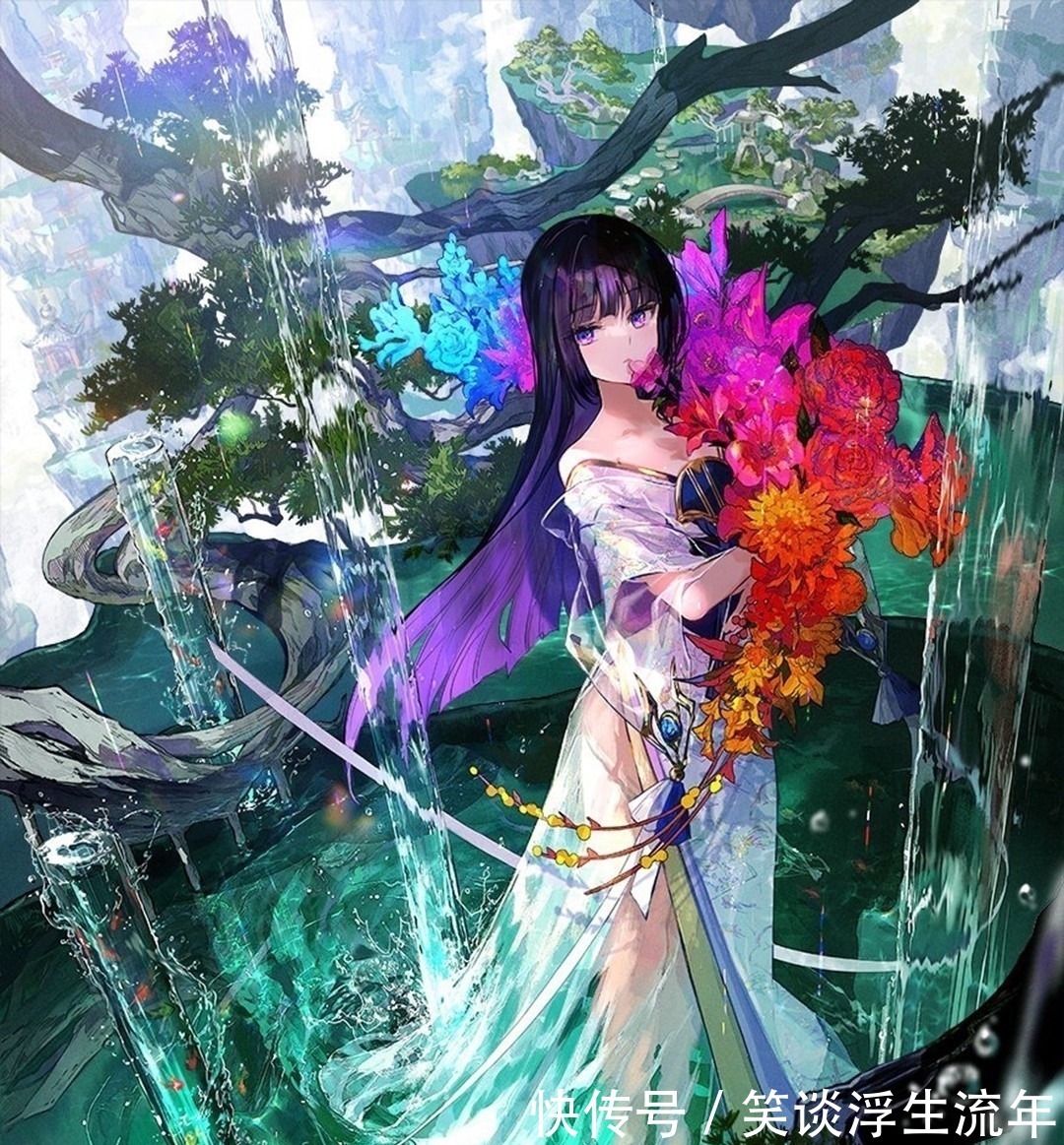 幻想世界#充满幻想世界的插画,用色绚烂绮丽,光影特效很赞