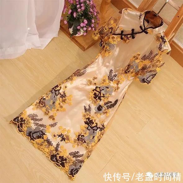 连衣裙|如此精美的中国风刺绣旗袍连衣裙，华丽高端显气质，妩媚又减龄