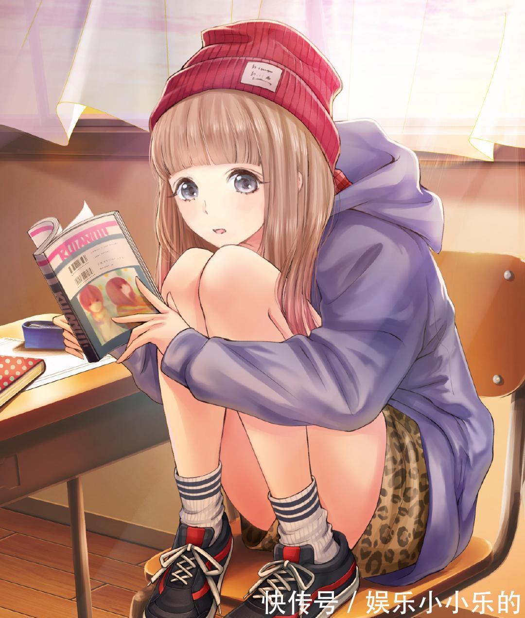 岸田梅尔@软萌的二次元美少女插画,洋溢着让人舒服的清澈透明感