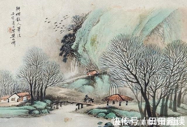 水墨|海派艺术家大家吴石仙经典水墨山水画作品欣赏