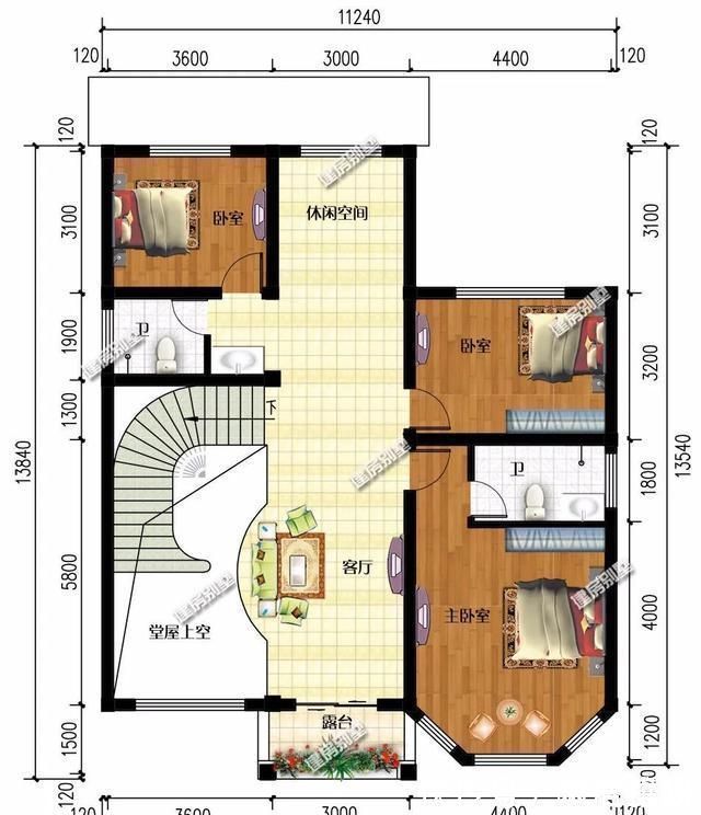 观景|像小城堡的农村二层别墅,带挑空客厅设计,造型大气采光好