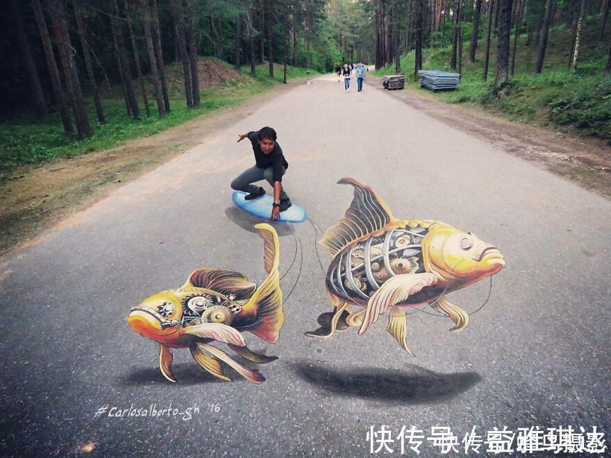 街头艺术|墨西哥版“神笔马良”!考古学家变3D画家,这些街头涂鸦帅爆了