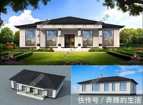 限高|农村一排五间平房图片设计图，不到25万就能建，还不用考虑限高