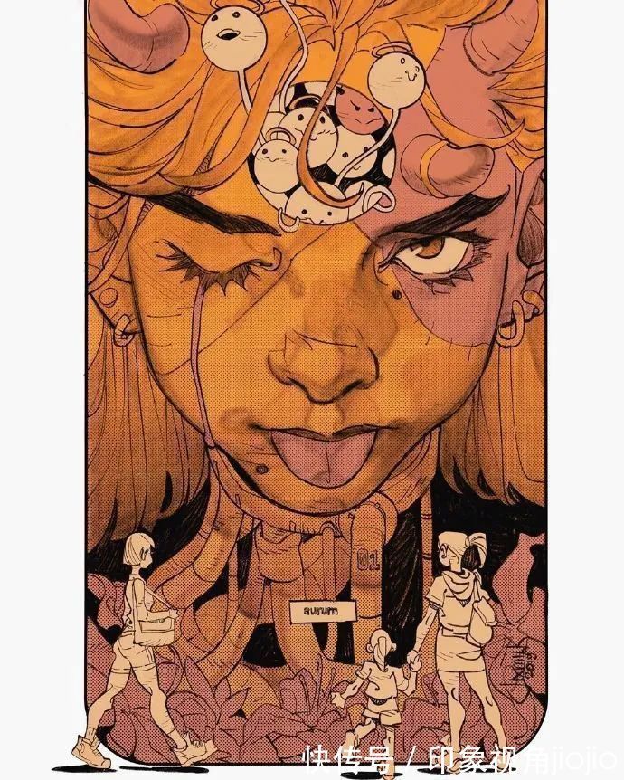 插画@耐人寻味的浮生绘影,充满强烈的美漫元素,有着吸引人的魄力