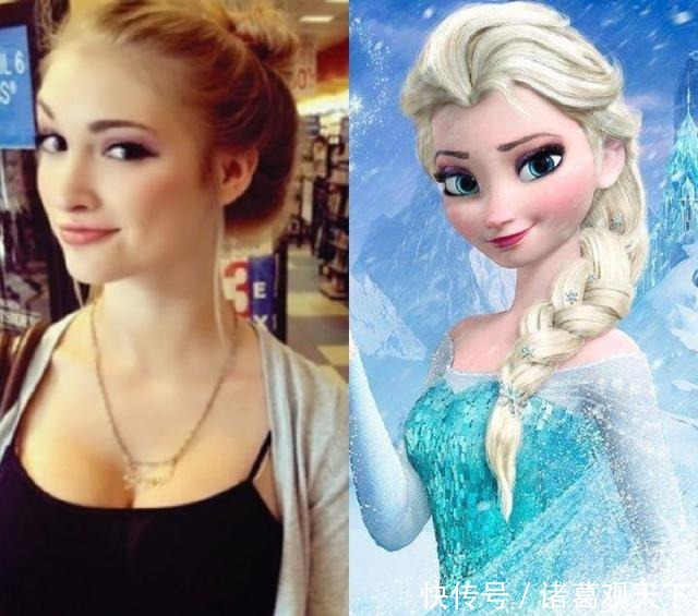 闪电|真人撞脸动漫人物,妹子表情神似树懒闪电,艾莎公主高度还原!