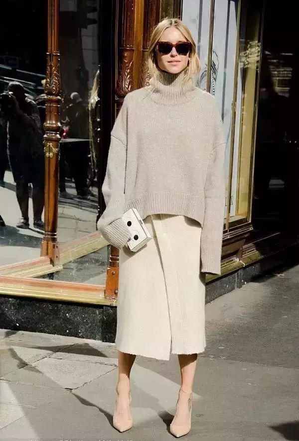 秋冬穿高领毛衣之后，男神说我比夏天美了一百倍！