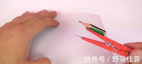 旧的木夹子别扔了, 改造一下, 秒变简易圆规, 方法简单实用又省钱