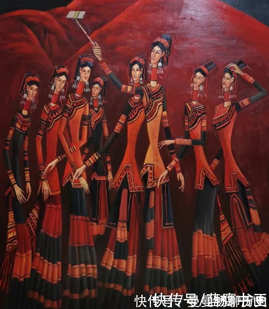 聚焦|毛长林的绘画作品，聚焦少数民族题材，给人别具一格的艺术享受