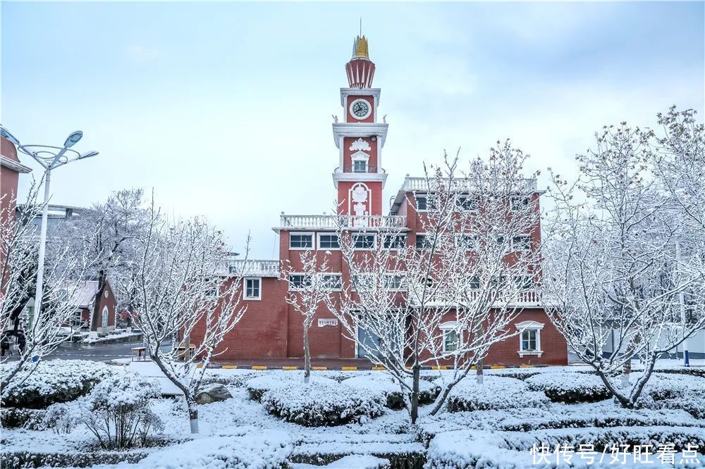 西安翻译学院：银装素裹雪景美如画