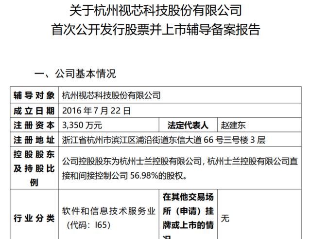 海通证券|视芯科技拟A股IPO,控股股东为士兰控股