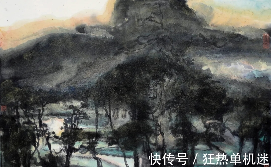 水墨山水画$李绪洪水墨山水画