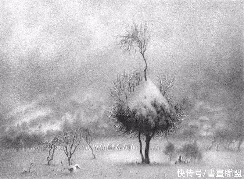 一支铅笔将雪画活的格鲁吉亚“雪魔”