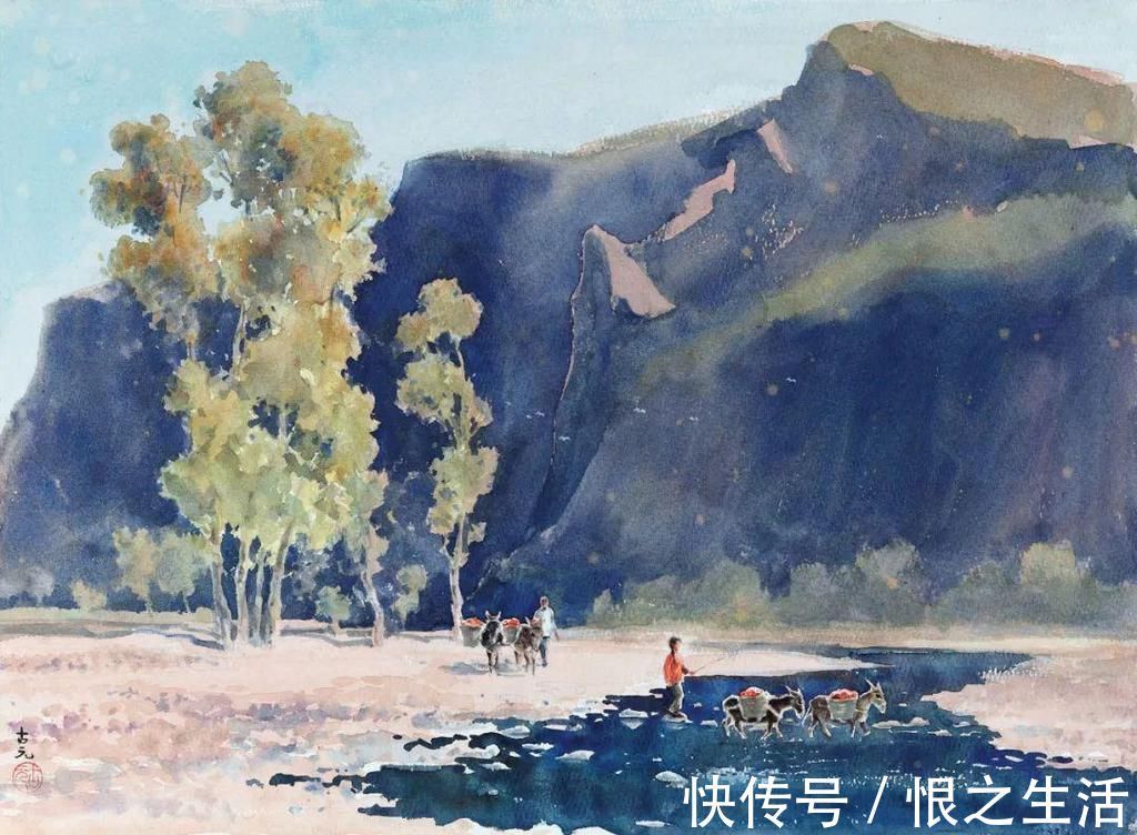 中国艺术!他被徐悲鸿称为“中国艺术界卓绝天才”,融入水墨意境的水彩,太美好了!