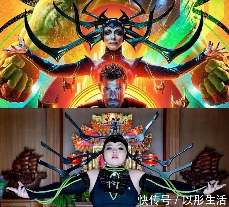 cospl咸鱼当剑，虾片做礼服，泰国吃货妹纸cosplay“很好吃”