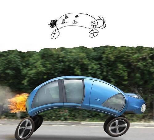 英国|英国爸爸把儿子画的“四不像”PS成现实东西,看着搞笑实则很用心