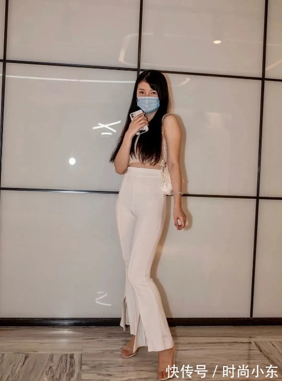 a495 高跟长裤露脐装美女,性感妩媚轻松休闲