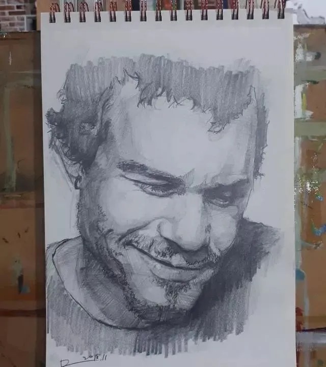 素描##尚唯美画室#大气的素描就是抓住大关系之后,细节你随意