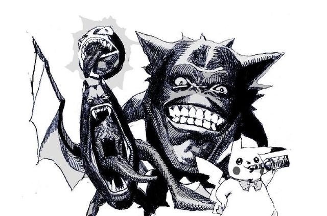 皮神|日本画师画的这组《宠物小精灵》同人,皮卡丘看了想打人