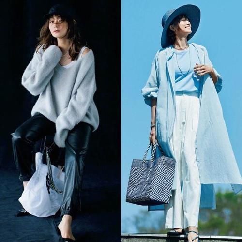 配色 秋天要多穿“灰蓝色”,6个配色方案,把它的“优雅气质”穿出来