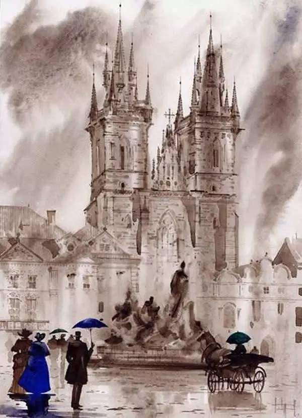 喜欢|诗一样美的俄罗斯水墨画,你也喜欢吗?