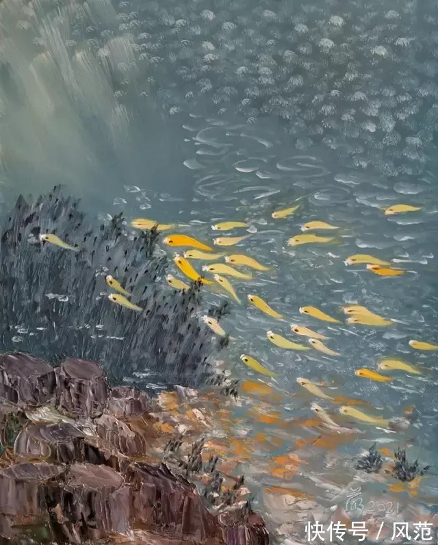 油画$仰山俯水——周萌油画作品欣赏