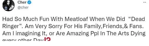 摇滚歌手Meat Loaf离世 享年74岁