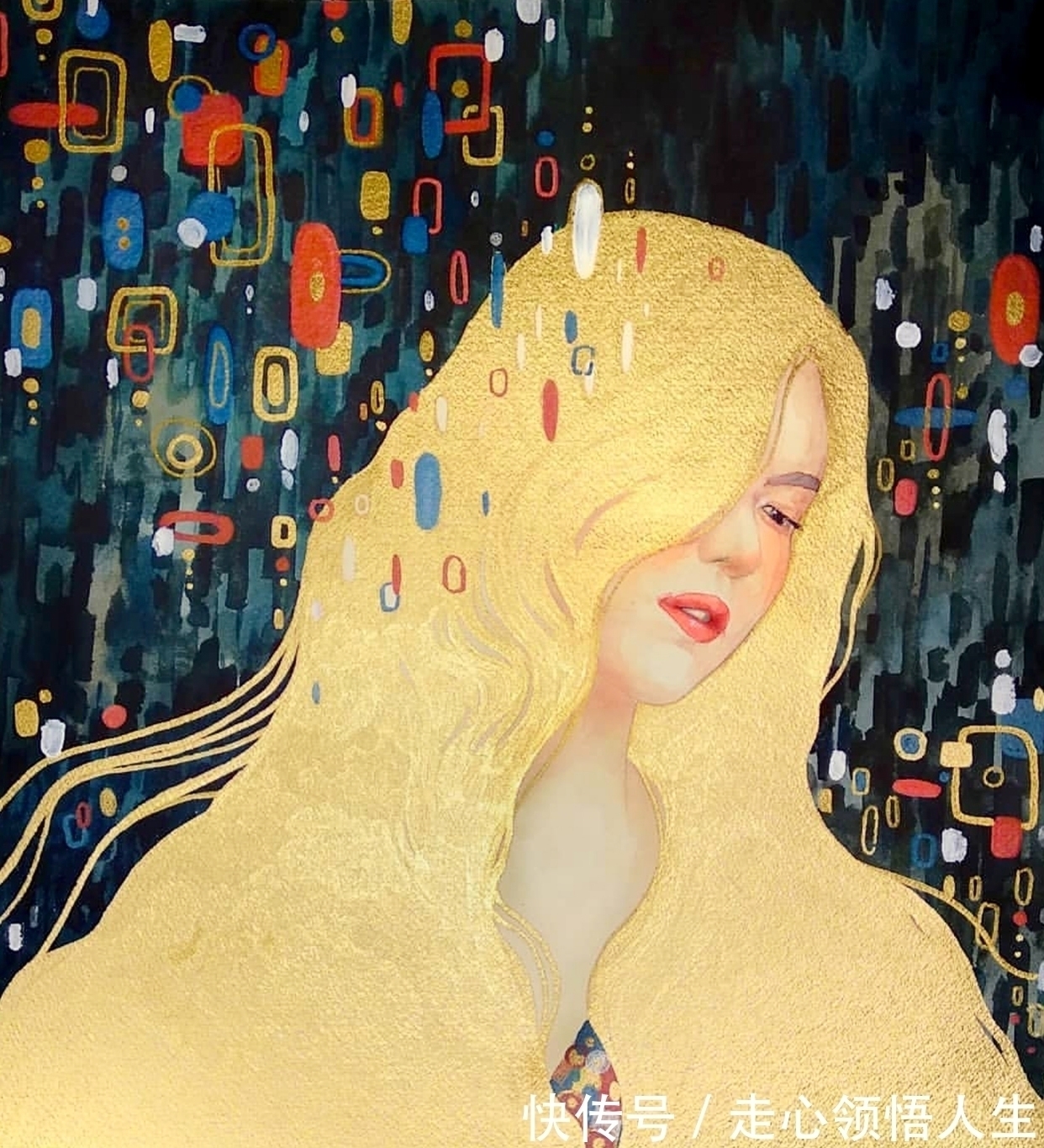 希腊$寂静宇宙中的明眸:色彩与金箔的交融,插画家卡法西斯的神话四季