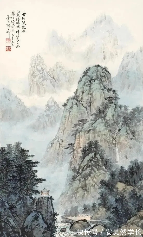 张大昕!海派|张大昕的山水画,以水取胜!