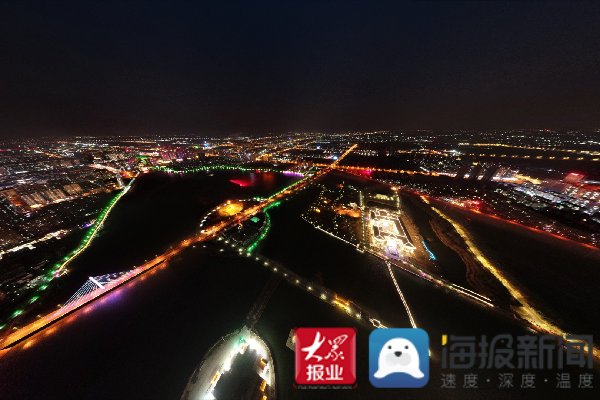 春节前夕夜游滨州 流光溢彩令人沉醉|VR全景看滨州| 大众网