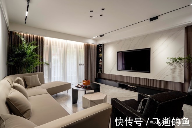 钢结构|127㎡客餐厨一体-洄游动线极简美家！