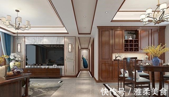 卧室|150㎡中式风用红木色,大气美观又有品味,入户便让人心生喜爱