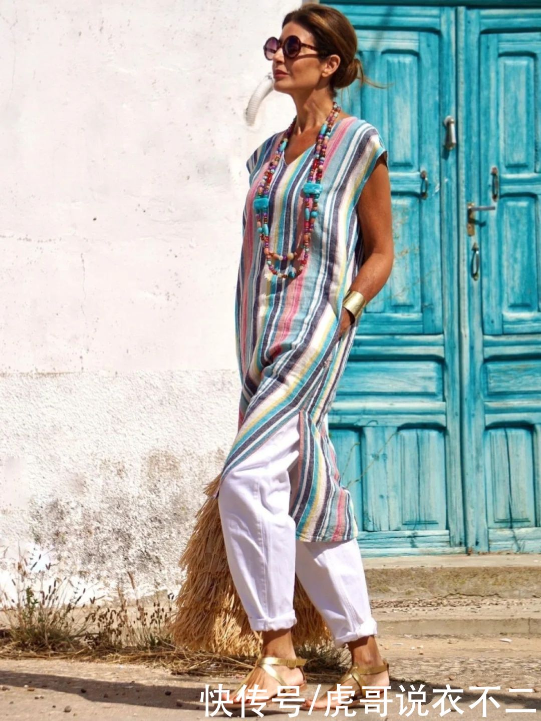 模特|懂搭配的女人不显老，不信瞧这位西班牙奶奶，年过半百比模特还潮