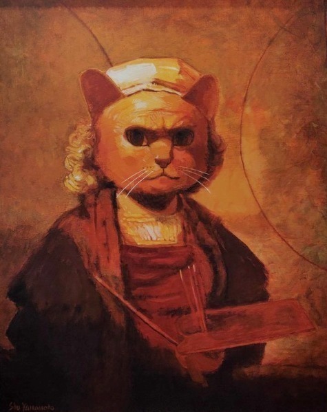 猫咪#艺术家笔下的猫咪“入侵”世界名画,萌到让人尖叫!