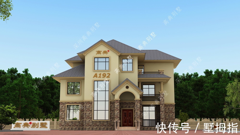 别墅|这款复式农村别墅，经济实用，大气美观。