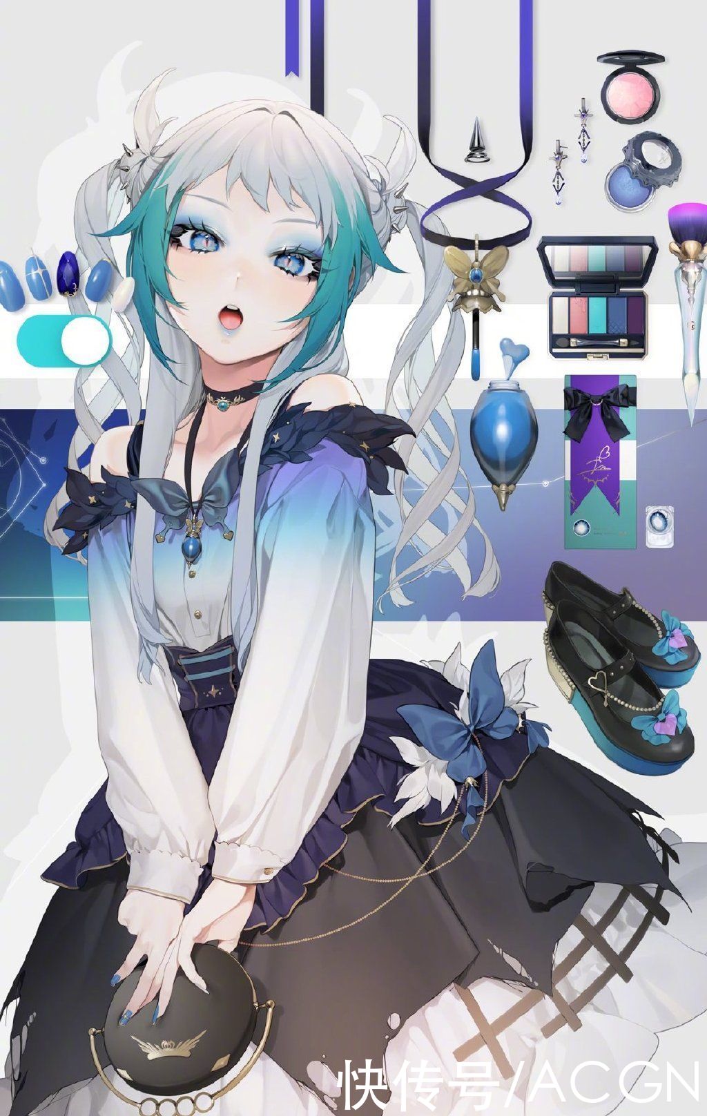 画师笔下的粉色系小姐姐太可爱了，还有一点危险的感觉，我爱了