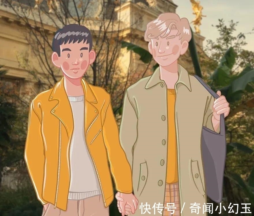 男性朋友!外国小哥用温情的插画,描绘出关于男人之间的浪漫,有点甜蜜