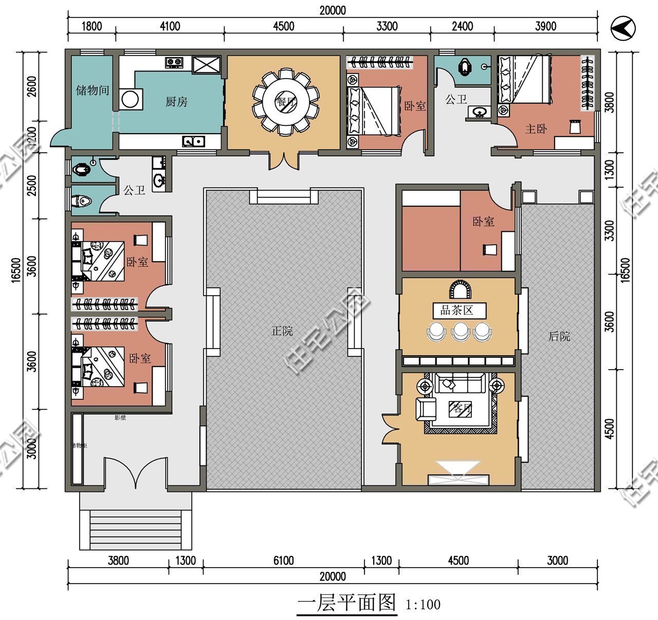2卫|20万起就能盖的中式小院,第1套适合南方,第3套适合北方