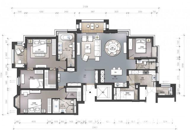 阳台上|168平轻奢风三居室,让艺术在空间中发酵