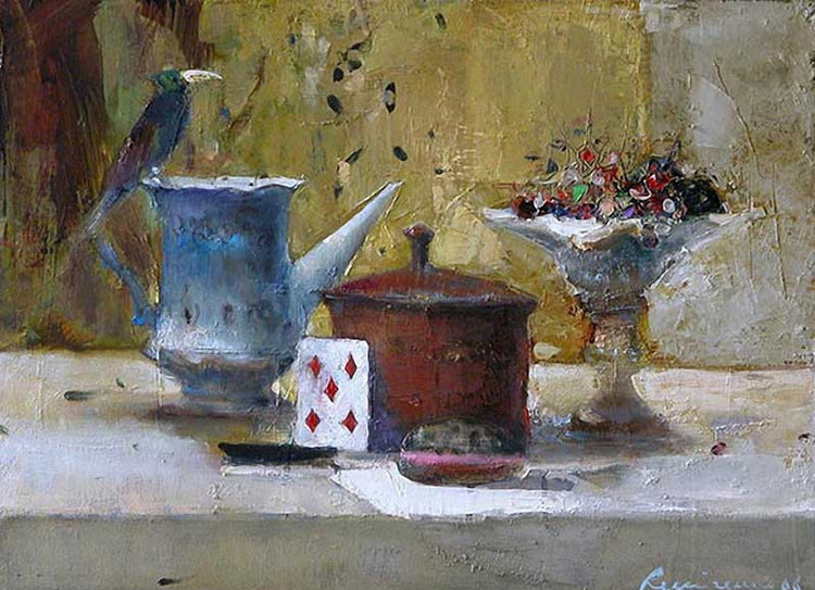 谢尔盖$乌克兰画家谢尔盖 瑞斯里什柯的油画,别有风味!