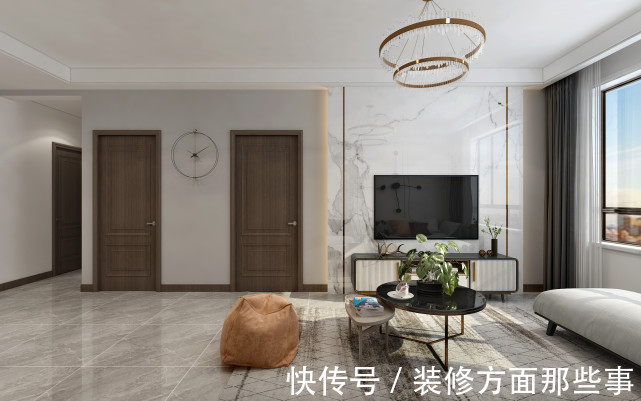 二居室|79平二居室旧房,现代风格太漂亮,邻居以为走错门了!