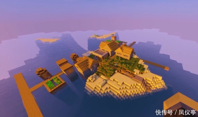 稀有|我的世界:非常稀有的地图种子,峡谷村庄跟末地传送门融为一体