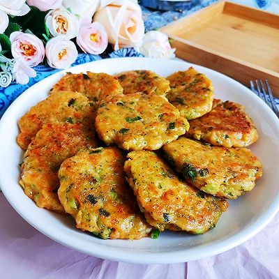 胡萝卜|鲜虾蔬菜饼