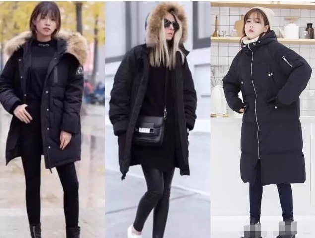 网纱裙 中长款的黑色羽绒服搭配什么样的衣服才好看,40岁的女人更年轻