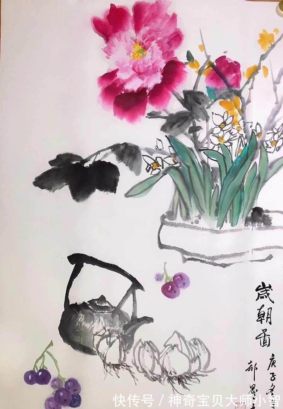 花鸟画家&郝思思:妙笔神韵,刻画入微,传承经典的美女花鸟画家