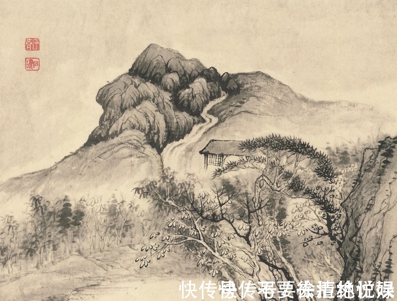 山水画@看画得看小品|石涛的小品山水画,彰显笔墨的魅力