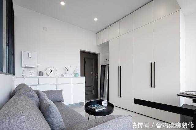 厨房|76㎡老破小，竟有4室1厅，可以住下一家五口，黑白灰简约实用