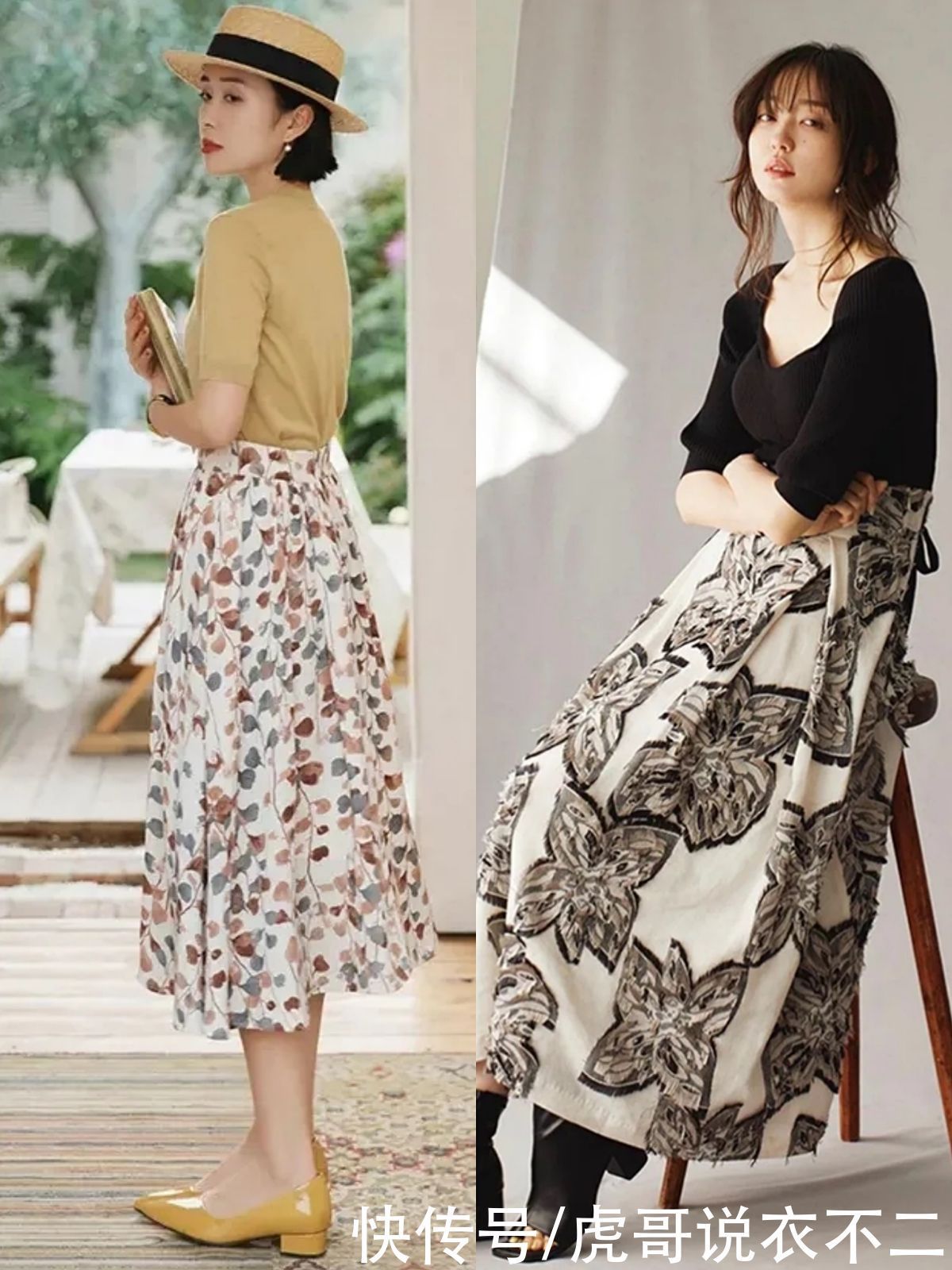 视觉效果|女人不管多大年纪,夏季穿“薄针织衫+半裙”,都会优雅到骨子里