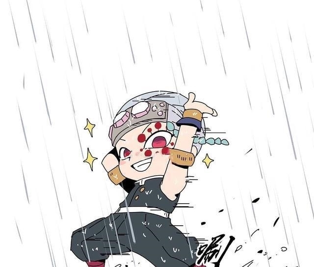 恋柱|《鬼灭之刃》角色与下雨天，蛇柱和恋柱秀恩爱，富冈义勇被讨厌了