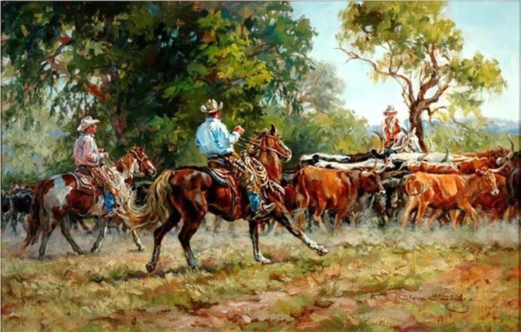 莎朗·斯坦德里奇#美国西牧风情油画 | 莎朗·斯坦德里奇作品欣赏