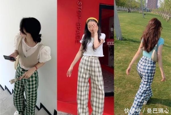 文艺|2020流行格子裤,穿上它文艺又时髦,小个子女生更离不开它